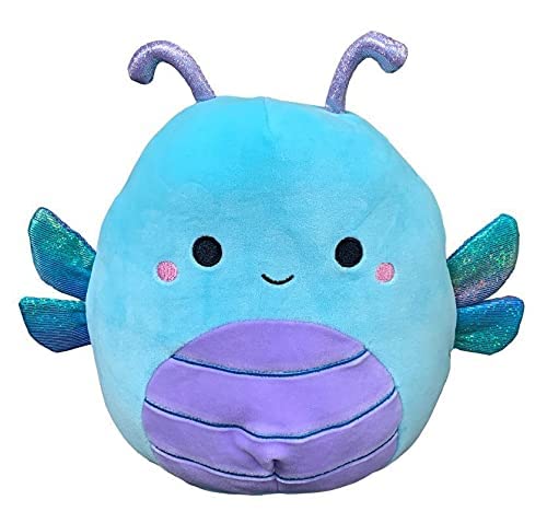 Squishmallow Offizielles Kellytoy Bugs Insects & Creeping Things weiches Plüschtier Tiere (Heather Dragonfly, 25,4 cm) von Squishmallows