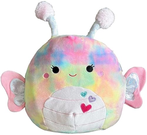 Squishmallow Offizielles Kellytoy Bugs Insects & Creeping Things weiches Plüschtier Tiere (Zaun-Schmetterling (Herzen), 20,3 cm) von Squishmallows