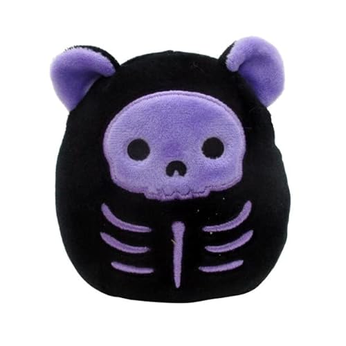 Squishmallow Offizielles Kellytoy Halloween Quetschtier Plüschtier Tiere (Shellie Skelett Bär, 10,2 cm) von Squishmallows