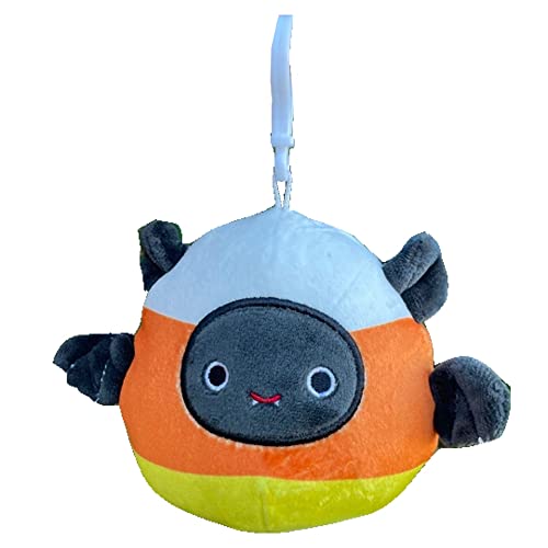 Squishmallow Offizielles Kellytoy Halloween Squishy weiches Plüschtier Tiere (Emily Bat (Candy Corn Costume), 8,9 cm Clip) von Squishmallows