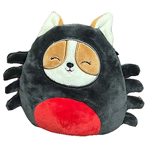 Squishmallow Offizielles Kellytoy Halloween Squishy weiches Plüschtier Tiere (Regina Corgi Hund (in Spinnen-Kostüm), 12,7 cm von Squishmallows