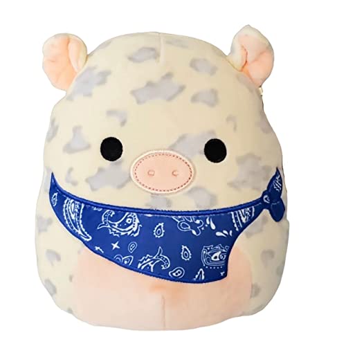 Squishmallow Offizielles Kellytoy Plüschtier, 20,3 cm, quetschbar, weiches Plüschtier, Tiere (Rosie Pig (blaues Bandana), 20,3 cm) von Squishmallows