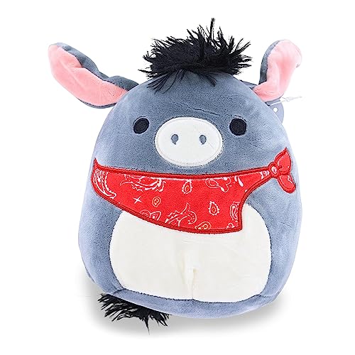Squishmallow s Offizielles Kellytoy Plüschtier, 20,3 cm, quetschbar, weiches Plüschtier (Jason Donkey (rotes Bandana)) von Squishmallows