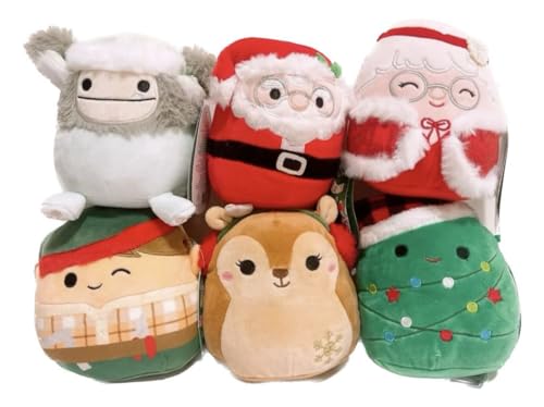 Squishmallows 2023 Weihnachten Bigfoot Elf Rentier 12,7 cm Mini Plüsch Puppe (Set von 6), Mehrfarbig von Squishmallows