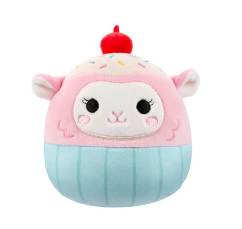 Squishmallows 2025 Original Ostern A Squad Plüsch – Sammlerstück, weiches & Squishy Mini Stofftier Spielzeug – Add to Your Squad – Geschenk für Kinder, Mädchen & Jungen (Lala The Pink Lamb Cupcake) von Squishmallows