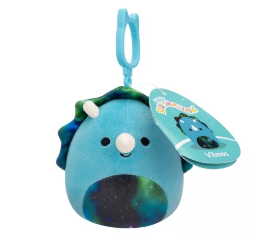 Squishmallows 8,9 cm Clip-On Vilmos The Triceratops von Kellytoy