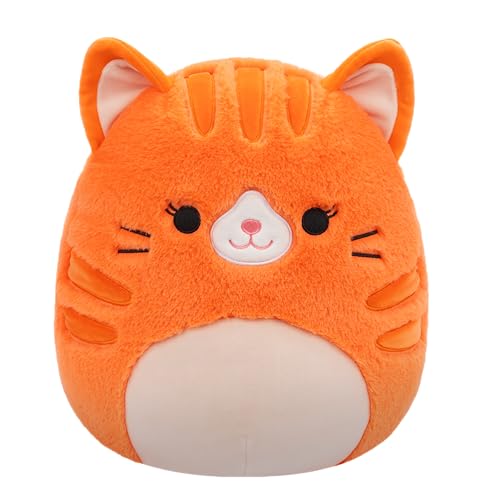 Squishmallows FuzzAMallows Plüschtier Gigi die orangefarbene Katze 30 cm – Seltene Exklusiv Original 2024 von Squishmallows