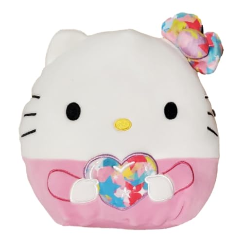 Squishmallows Hello Kitty Plüschtier, 20,3 cm, Fliege und Herz-Design von Squishmallows