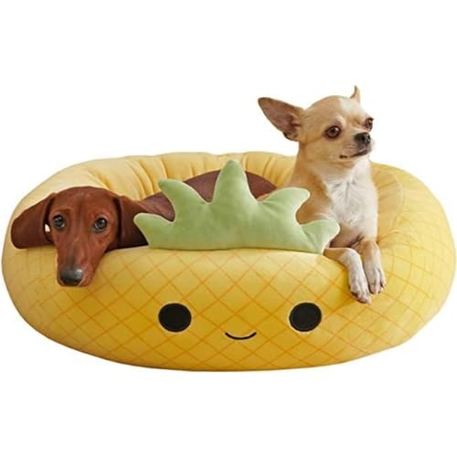 Squishmallows JPT0096 - Maui die Ananas Tierbett 75 cm, offizielles Jazwares Plüsch, superweiches Haustierbett von Squishmallows