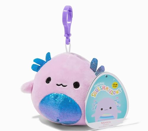 Squishmallows Monica The Purple Rainbow Belly Axolotl 8,9 cm Clip-On Plüsch von Squishmallows