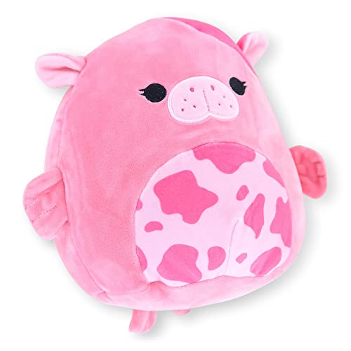Squishmallows Offizielles Kellytoy Plüschtier, 20,3 cm, Quetschtier (Kerry The 'Strawberry Milk' Sea Cow) von Squishmallows
