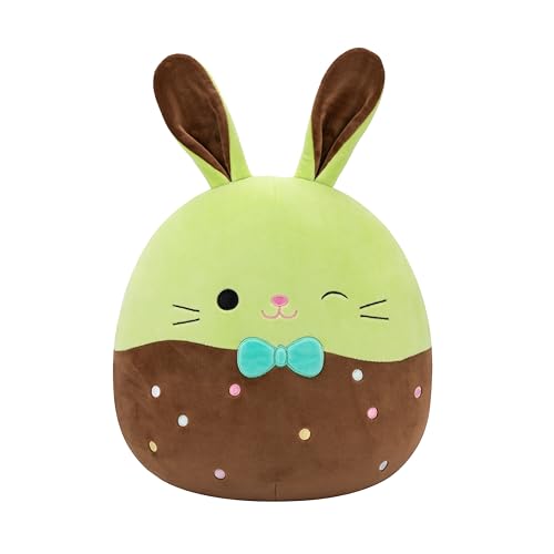 Squishmallows Original 30,5 cm Buster The Chocolate-Dipped Green Bunny Holding Chocolate Bunny - Official Jazwares Easter Plush (Medium-Size) von Squishmallows