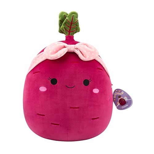 Squishmallows Original 35,6 cm Claudia The Purple Beet mit rosa Stirnband - Offizieller Jazwares Osterplüsch (groß) von Squishmallows