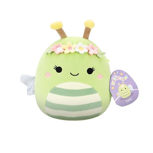 Squishmallows Original 35,6 cm Sybil Die grüne Biene mit Blumenkrone - Offizieller Jazwares Osterplüsch (groß) von Squishmallows