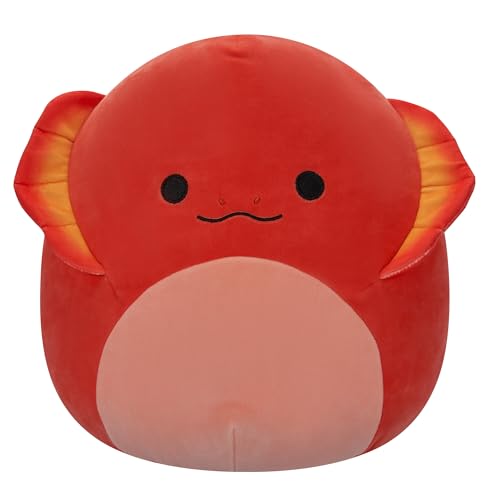 Squishmallows Original Maxie Red Rüschenhals-Eidechse – Offizieller Jazwares großer Plüsch, 35,6 cm von Squishmallows