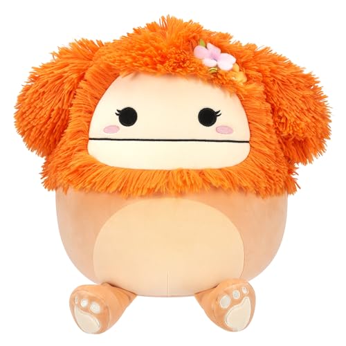 Squishmallows Original Shasta Pfirsich Bigfoot mit tropischer Blume, 30,5 cm, offizielles Jazwares-Plüschtier von Squishmallows