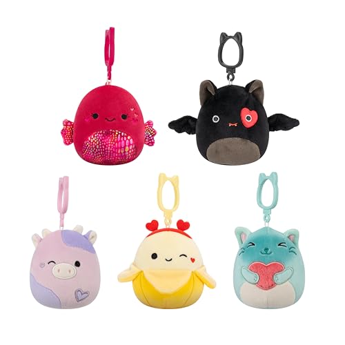 Squishmallows Original Valentinstag Clip 5er Pack - Offizieller Jazwares Plüsch (Clips) (Amazon Exclusive) von Squishmallows