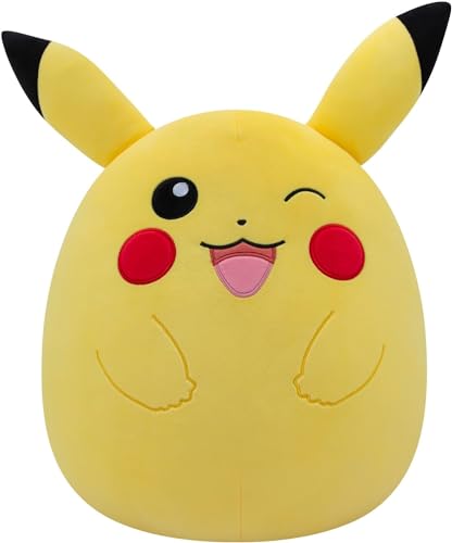 Squishmallows Original 35,6 cm Winking Pikachu Pokémon Plüsch – Ultrasoft Official Jazwares Plüsch (groß) Squishmallows Original 35,6 cm Winking Pikachu Pokémon Plüsch – Ultrasoft Official Jazwares Plüsch (groß) von Squishmallows