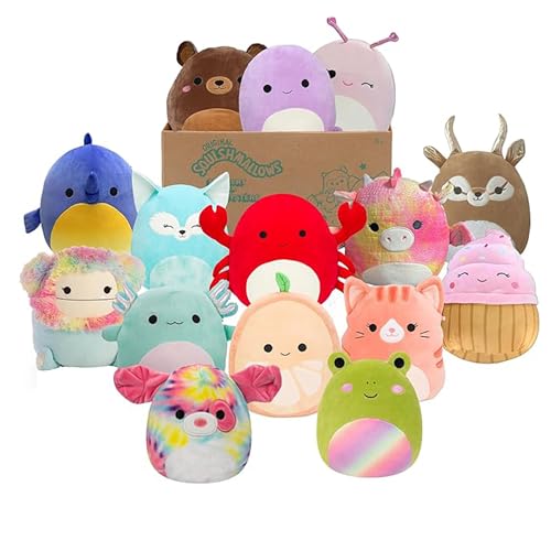 Squishmallows SQCR04665 - Mystery Box, enthält 3x 20cm Überraschungs-Squishmallows, offizielles Jazwares Plüsch, Mystery 3er-Pack Plüsch von Squishmallows