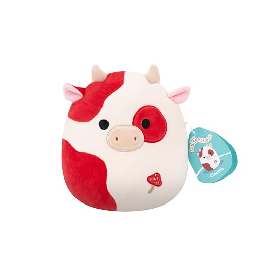 Squishmallows SQCR08541 - Claudio die Kuh mit Pilzstickerei 19 cm, offizielles Jazwares Plüsch, superweiches Kuscheltier Squishmallows SQCR08541 - Claudio die Kuh mit Pilzstickerei 19 cm, offizielles Jazwares Plüsch, superweiches Kuscheltier von Squishmallows