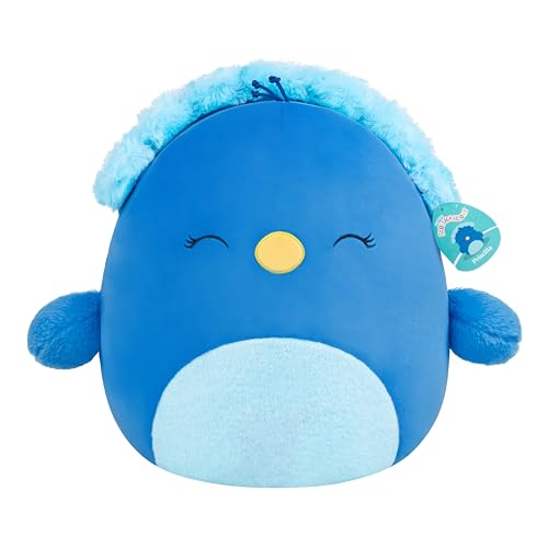 Squishmallows SQCR08611 - Priscilla der Pfau 40 cm, offizielles Jazwares Plüsch, superweiches Kuscheltier von Squishmallows