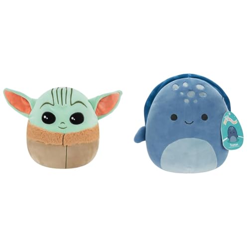 Squishmallows SQK0006 - Grogu 25 cm, offizielles Kelly Toys Plüsch, superweiches Kuscheltier & SQCR04118 - Truman die Blaue Lederschildkröte 19 cm Squishmallows SQK0006 - Grogu 25 cm, offizielles Kelly Toys Plüsch, superweiches Kuscheltier & SQCR04118 - Truman die Blaue Lederschildkröte 19 cm von Squishmallows