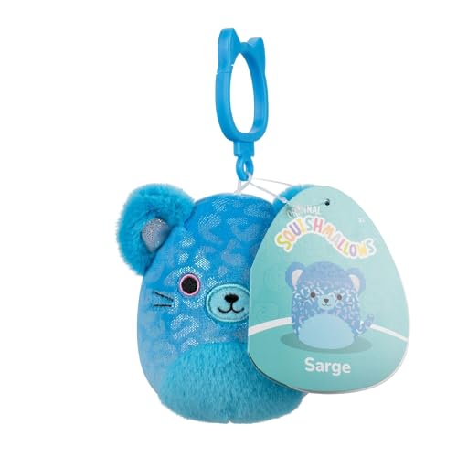 Squishmallows Sarge Blue Jaguar Clip-On Plüsch, 8,9 cm, Wildlife Squad Collection, ultraweiches Polyester Squishmallows Sarge Blue Jaguar Clip-On Plüsch, 8,9 cm, Wildlife Squad Collection, ultraweiches Polyester von Squishmallows