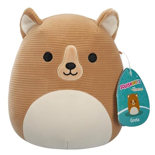 Squishmallows Squisharoys - Greta der Grizzlybär 19 cm, offizielles Jazwares Plüsch, superweiches Kuscheltier - Seltenes Modell 2024 von Squishmallows
