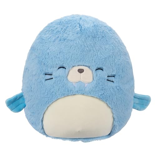 Squishmallows FuzzAMallows Harvey der Walross 40 cm, offizielles Jazwares Plüsch, superweiches Kuscheltier von Squishmallows