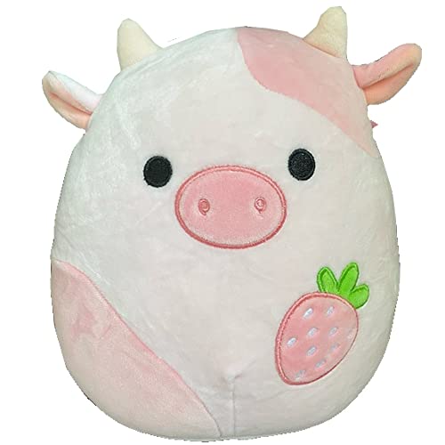 Squishmallows Squishmallow s Offizielles Kellytoy Plüschtier Farm Squad Squishy weiches Plüschtier Tiere (Reshma Kuh (Erdbeere), 20,3 cm, SQCR00352 von Squishmallows