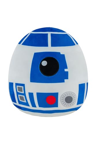 Squishmallows Star Wars R2-D2 Plüschtier – Add R2-D2 to Your Squad, Ultrasoft gefülltes Plüschtier, offizielles Kellytoy Plüschtier, Weiß und Blau, 25,4 cm von Squishmallows