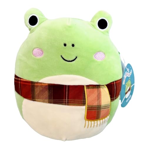 Squishmallows Wendy der Frosch mit Schal, 20,3 cm, offizielles Lizenzprodukt, Kellytoy Plüsch, Sammlerstück, niedliches weiches und quetschbares Frosch-Plüschtier, Geschenk für Kinder, Mädchen und von Squishmallows