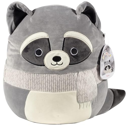 YYST SquishmNoneow 12" Rocky The Raccoon - Official Kellytoy - Cute and Soft Winter Plush Stuffed Animal Toy - Great Gift for Kids - Ages 2+ von Squishmallows