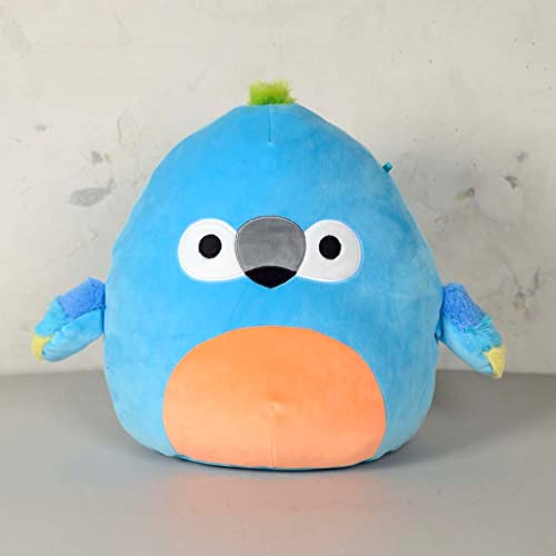 quishmallows Offizielles Kellytoy Ultrasoft Stofftier Plüschtier (30,5 cm blaues Papageien-Tennis) von Squishmallows