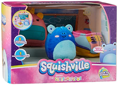 Squishville SQM0319 Back to School Set – 5 cm Plüsch und Zubehör – Spielzeug für Kinder, Mehrfarbig von Squishville