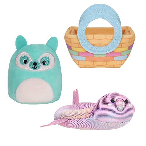 Squishville SQM0204 - Accessoires Set Pool Party, superweiche Mini-Squishmallows, 5cm Plüschfigur mit Zubehör von Squishville