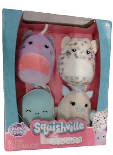 Squishville SQM0327-4er Pack Glitzer Squad, superweiche Mini-Squishmallows, 5cm Plüschfiguren Squishville SQM0327-4er Pack Glitzer Squad, superweiche Mini-Squishmallows, 5cm Plüschfiguren von Squishville