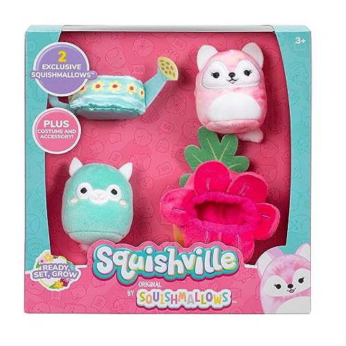 Squishville SQM0478 - Accessoire Set Ab in den Garten, superweiche Mini-Squishmallows, 5cm Plüschfigur mit Zubehör Squishville SQM0478 - Accessoire Set Ab in den Garten, superweiche Mini-Squishmallows, 5cm Plüschfigur mit Zubehör von Squishville