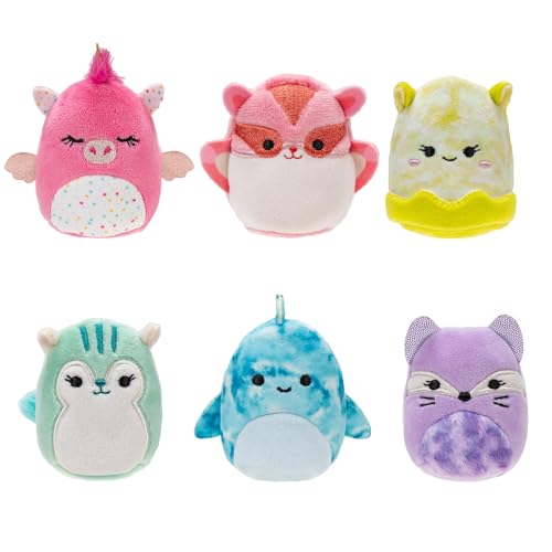 Squishville SQM0507-6er Pack Farbenfroh Squad, superweiche Mini-Squishmallows, 5cm Plüschfiguren Squishville SQM0507-6er Pack Farbenfroh Squad, superweiche Mini-Squishmallows, 5cm Plüschfiguren von Squishville