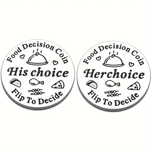 Food Decision Coin, His Choice or Her Choice Decider for Dining Decisions, Double Sided Coin, Funny Wedding Gifts, Funny Decision Gifts Food Decision Coin, His Choice or Her Choice Decider for Dining Decisions, Double Sided Coin, Funny Wedding Gifts, Funny Decision Gifts von Srazeyo