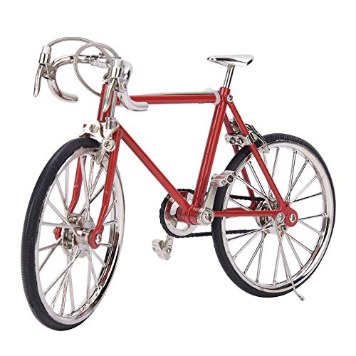 1:10 Mini Puppenhaus Fahrrad Legierung Miniatur simuliert Fahrrad Fahrzeug Modell Spielzeug Zubehör 1:12 Miniatur Puppenhaus Dekoration Puppenhaus Zubehör (Rot), rot von Srliya