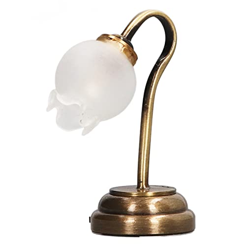 1:12 Miniatur-Blumen-Tischlampenmodell, Sanfte Beleuchtung, Puppenhaus-Dekor für Romantische Atmosphäre, Metall-Glas-LED-Material 1:12 Miniatur-Blumen-Tischlampenmodell, Sanfte Beleuchtung, Puppenhaus-Dekor für Romantische Atmosphäre, Metall-Glas-LED-Material von Srliya
