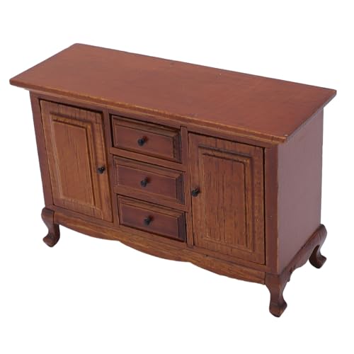 1:12 Skala Dollhouse Storage Cabinet Realistische Miniatur 2 Türen 3 Schubladen Holzpuppenhausmöbel 1:12 Skala Dollhouse Storage Cabinet Realistische Miniatur 2 Türen 3 Schubladen Holzpuppenhausmöbel von Srliya