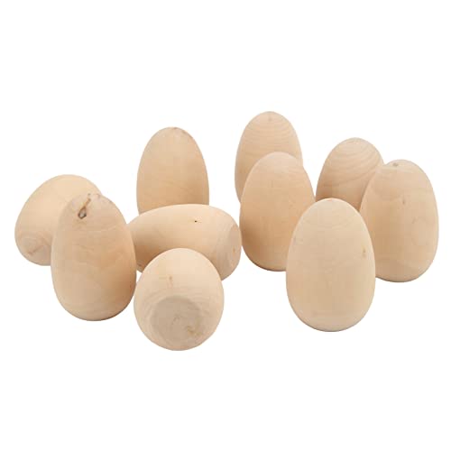 10 PCs Holz Eier Leicht, DIY -Malerei Basteln Eier mit Glänzender Naturholz -Osterdekoration Requisiten für Fotografie, Vitrinen, Geflügelstände 10 PCs Holz Eier Leicht, DIY -Malerei Basteln Eier mit Glänzender Naturholz -Osterdekoration Requisiten für Fotografie, Vitrinen, Geflügelstände von Srliya