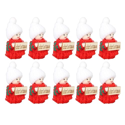 10 Stück Miniatur-Puppenhaus-Figuren, Mini-Menschen, Puppen, Weihnachtsdekoration, Zubehör, 1:12 Miniatur-Puppenhaus-Dekoration, Puppenhaus-Zubehör von Srliya
