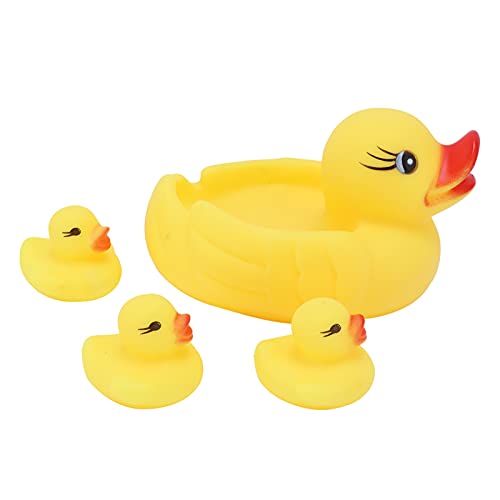 4 Stück Baby Ente Badespielzeug Niedliches Tier Float Badezimmer Dusche Spielzeug Kinder Geschenk Dekoration (Gelbe Ente aus) von Srliya
