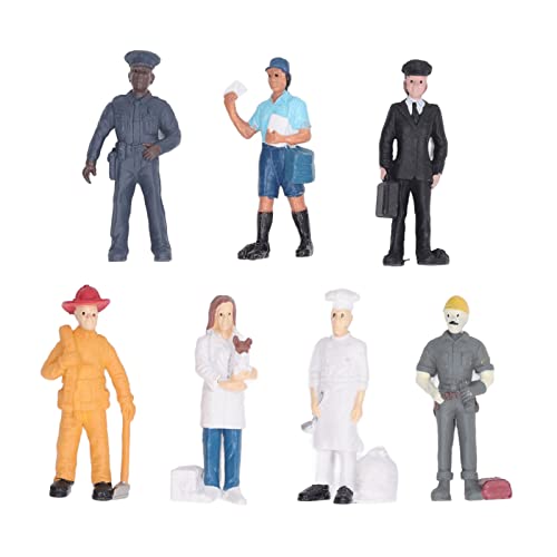 7 Stück Menschenfiguren, Solides, Umweltfreundliches PVC, Menschenmodell, Leuchtende Farben, Charaktermodell, Spielzeug von Srliya