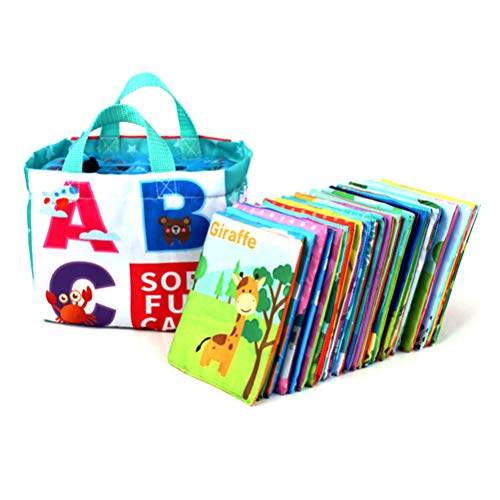 Alphabetkarten, Bildungslernspielzeug für Kleinkinder und, Unterhaltsame Möglichkeiten, Ihre ABCs zu Lernen, mit Stoffaufbewahrungsbeutel, Geeignet für, Polyestermaterial, (1) von Srliya