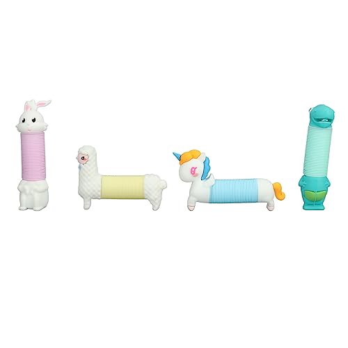 Autismus-Pop-Röhren, 4 Stück, Pop-Röhren, Autismus, Sensorisches Spielzeug, Tierform, Dehnbar, Erweiterbar, Stressabbau, Zugrohr-Spielzeug für ADHS Autismus-Pop-Röhren, 4 Stück, Pop-Röhren, Autismus, Sensorisches Spielzeug, Tierform, Dehnbar, Erweiterbar, Stressabbau, Zugrohr-Spielzeug für ADHS von Srliya