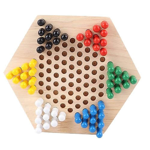 Chinesische Dame-Klammern, Chinesisches Dame-Brettspiel-Set aus Holz, 6-farbige Klammern, Pädagogisches Chinesisches Dame-Spiel für Erwachsene und Kinder Chinesische Dame-Klammern, Chinesisches Dame-Brettspiel-Set aus Holz, 6-farbige Klammern, Pädagogisches Chinesisches Dame-Spiel für Erwachsene und Kinder von Srliya